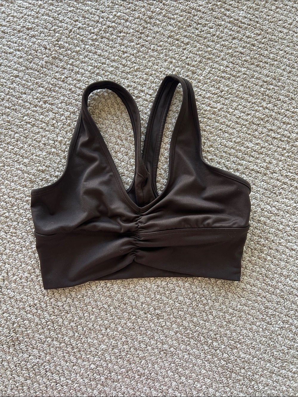 Alo Women's Espresso V-Back Sports Bra - Picture 2 of 2